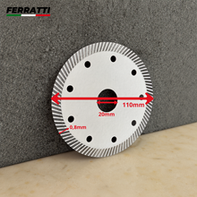 Disco Diamantado Turbo Contínuo 110mm para Concreto e Cerâmica – Seco/Úmido Premium Ferratti