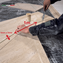 Kit com 20 Fitas de Fibra de Vidro Reforço para Mármore 3mm x 7mm – 1m cada (20m total)