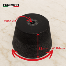 Kit 3 Rebolos Copo Carbeto de Silício 4" Grãos 60, 80 e 120 para Granito e Mármore