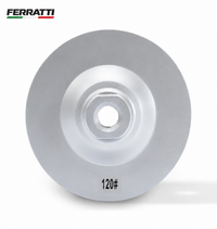 Disco Prato Diamantado Desbaste Liso 100mm Rosca M14 Lixadeira Grão 60 / Grão 120 - FERRATTI