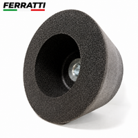 Rebolo de carboneto de silício FERRATTI tipo copo, para esmerilhar granito, mármore, aço e metal.
