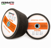 Rebolo de carboneto de silício FERRATTI tipo copo, para esmerilhar granito, mármore, aço e metal.