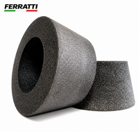 Rebolo de carboneto de silício FERRATTI tipo copo, para esmerilhar granito, mármore, aço e metal.