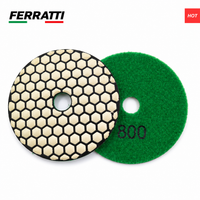 KIT Discos de Polimentos Hexagonais a Seco para Bancadas de Mármore, Granito / Polimento manual e Esmerilhadeira Portátil - FERRATTI