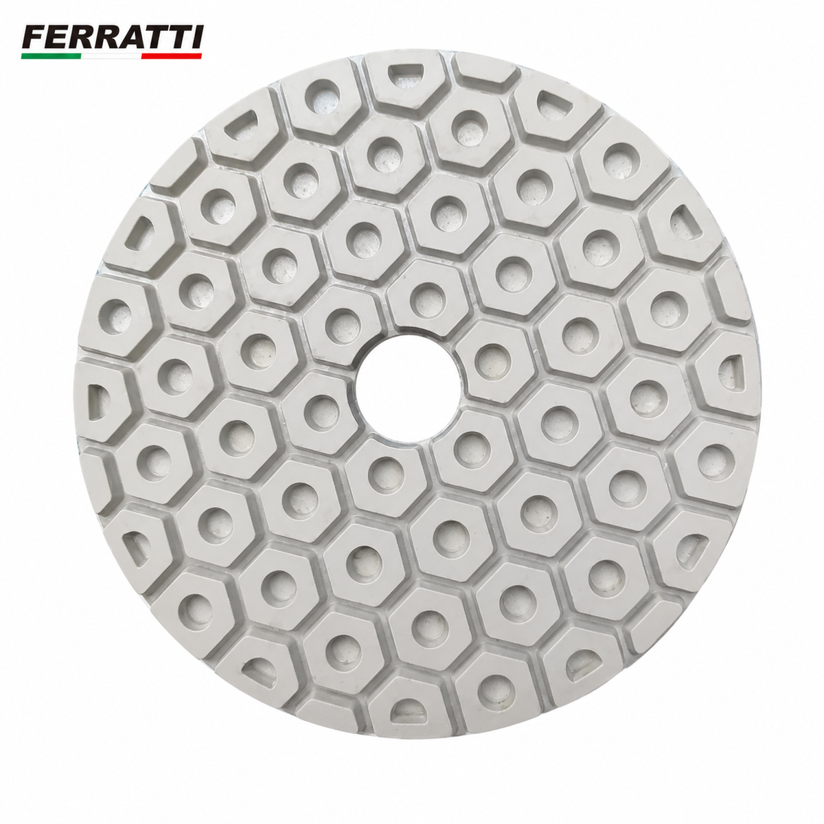 Disco de Polimento Diamantado Hexagonal com Formato de Favo de Mel, ideais para Granito e Mármore - FERRATTI