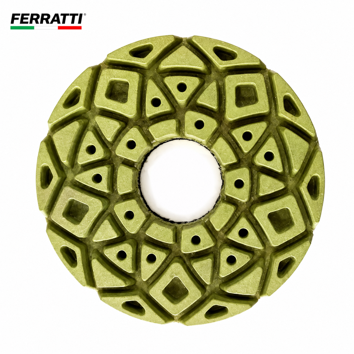 Disco de Polimento de Resina com Suporte de PVC para Granito, mármore - FERRATTI