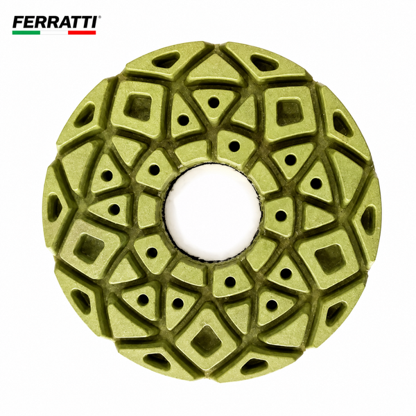 Disco de Polimento de Resina com Suporte de PVC para Granito, mármore - FERRATTI