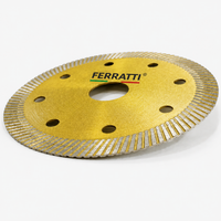 Disco Diamantado Corte Turbo Contínuo Concreto Cerâmica 105mm Seco e Úmido PREMIUM FERRATTI
