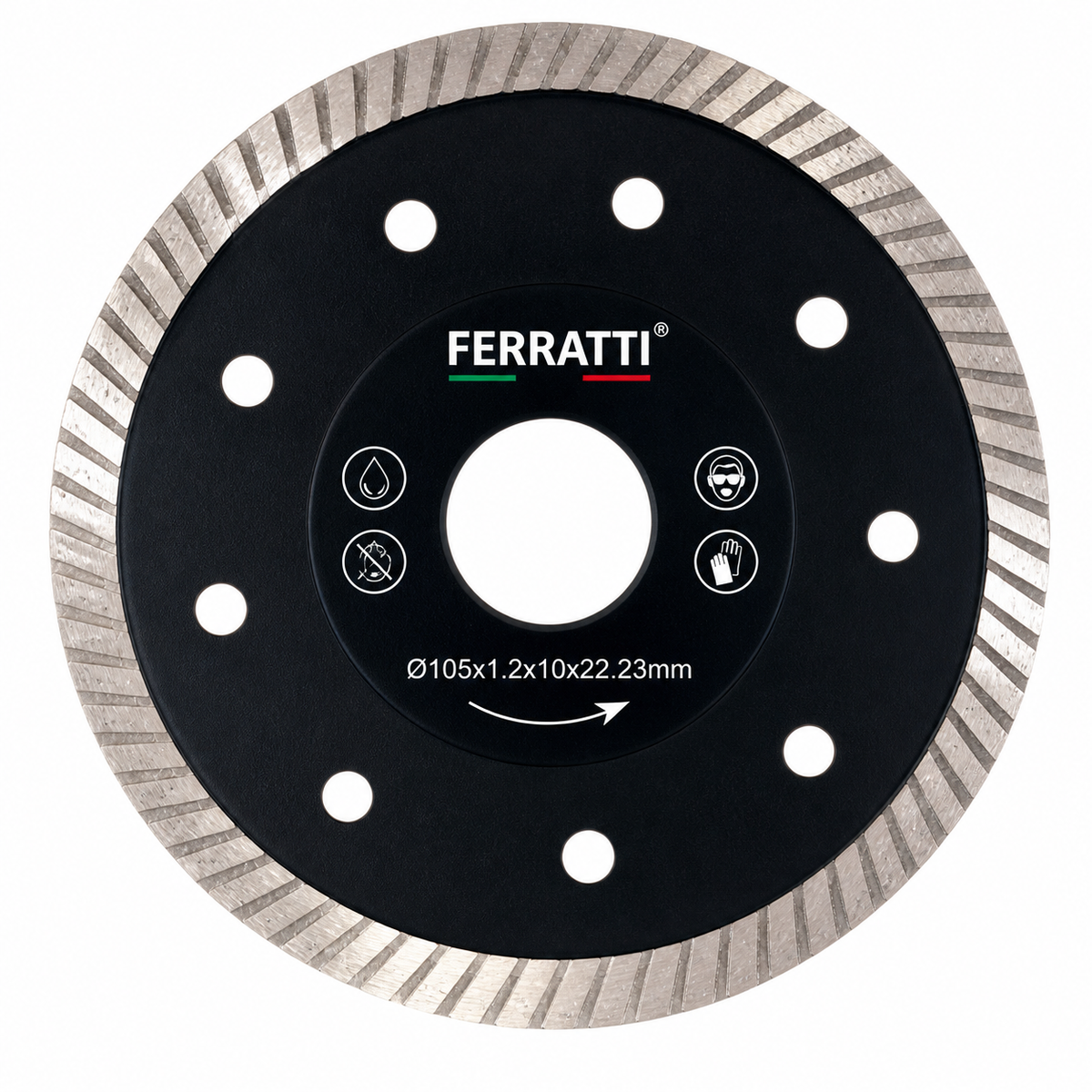 Disco de Corte Diamantado Lâmina de Serra Super Fina para Porcelanato, Mármore, Cerâmica e Granito PREMIUM FERRATTI