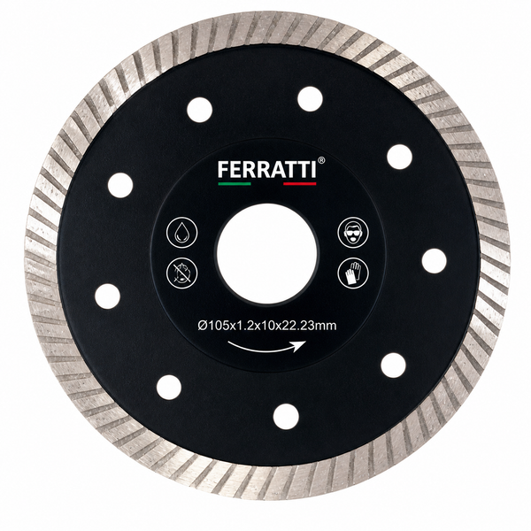Disco de Corte Diamantado Lâmina de Serra Super Fina para Porcelanato, Mármore, Cerâmica e Granito PREMIUM FERRATTI