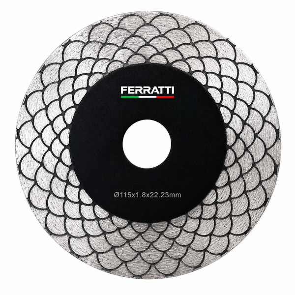 Disco Diamantado de corte para esmerilhadeira angular ideal para azulejos de cerâmica, mármore e granito PREMIUM FERRATTI