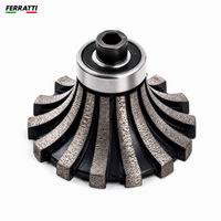 Rebolo Diamantado Perfil Meio Boleado / Meio Arredondado / Meia Cana Segmentado 90 mm FERRATTI