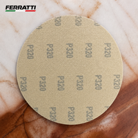 Kit 7 Discos de Lixas Cerâmica Papel Velcro 180mm Para Brilho- FERRATTI