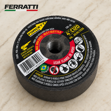Kit 3 Rebolos Copo Carbeto de Silício 4" Grãos 60, 80 e 120 para Granito e Mármore