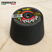 Rebolo de carboneto de silício tipo copo, para esmerilhar granito, mármore, aço e metal FORCETY