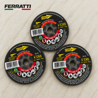 KIT 3 Rebolos de carboneto de silício FERRATTI tipo copo, para esmerilhar granito, mármore, aço e metal Grão 60/80/120