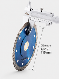 Disco Diamantado Ultrafino Porcelanato / Mármore 110mm Turbo Contínuo PREMIUM FERRATTI