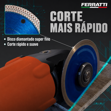 Disco Diamantado Ultrafino 110mm Turbo Contínuo Premium para Porcelanato, Mármore e Granito – Ferratti