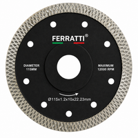 Disco Diamantado Ultrafino Porcelanato / Mármore 110mm Turbo Contínuo PREMIUM FERRATTI