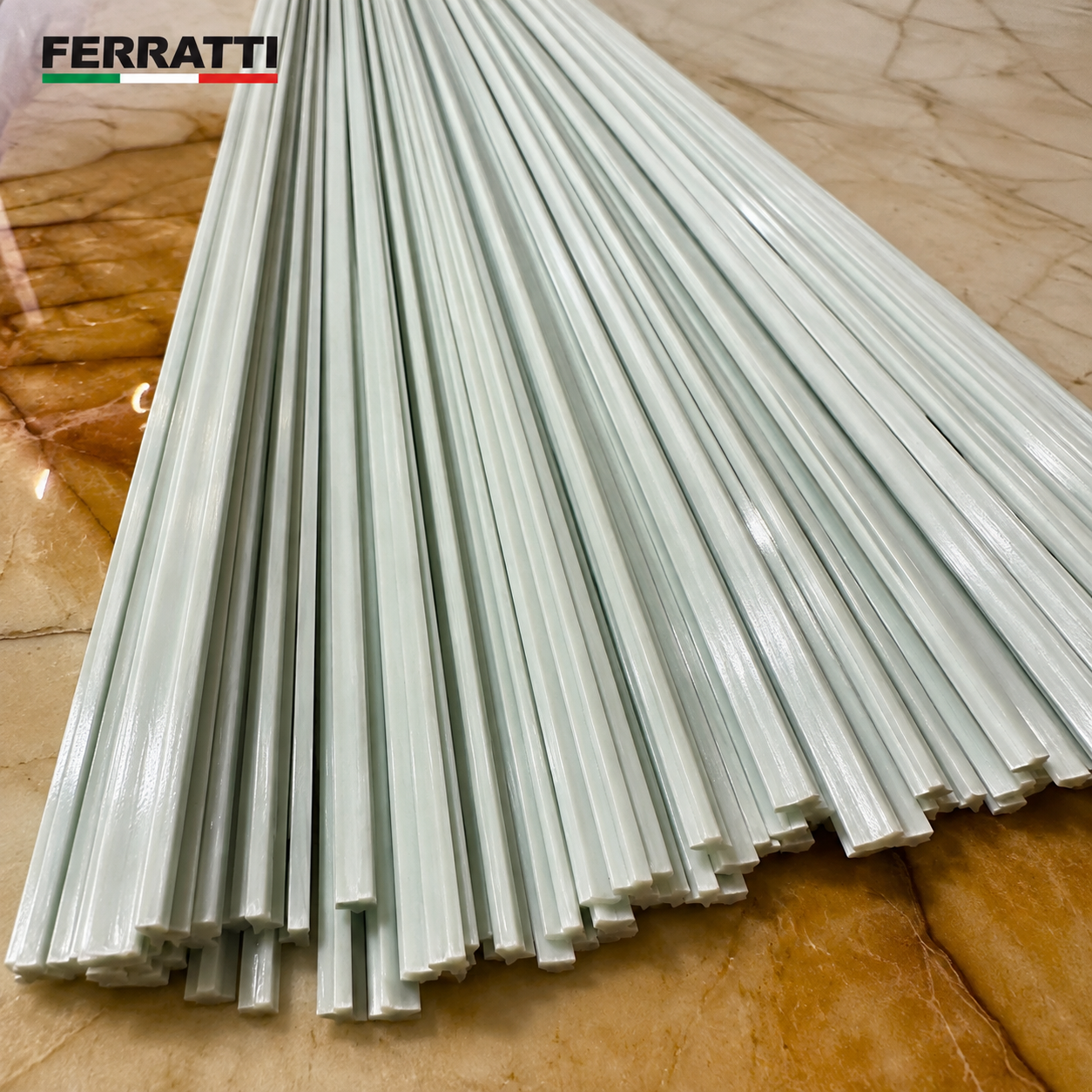 Kit com 20 Fitas de Fibra de Vidro Reforço para Mármore 3mm x 7mm – 1m cada (20m total)