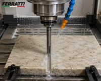 Fresa Diamantada Cilíndrica com Canal de Refrigeração para CNC - FERRATTI