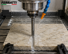 Fresa Diamantada Cilíndrica com Rasgo para Auxiliar na Refrigeração CNC - FERRATTI