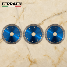 Kit 3 Discos Diamantados Ultrafinos Premium 110mm Turbo Contínuo | Porcelanato e Mármore – Ferratti