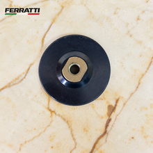 Prato Emborrachado Pequeno 100mm 4" / Borracha Super Flexível para Lixadeira Rosca M14 - FERRATTI