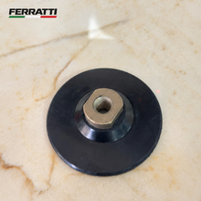 Prato Emborrachado Pequeno 100mm 4" / Borracha Super Flexível para Lixadeira Rosca M14 - FERRATTI
