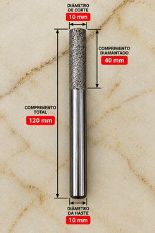 Fresa Diamantada Cilíndrica de Topo Reto para CNC | Desbaste e Usinagem – Ferratti