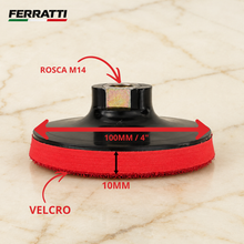 Kit Suporte Espumado + Lixa de Feltro com Velcro 100 mm | Ferratti