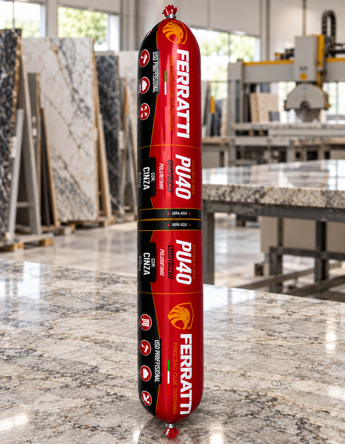 Adesivo Selante Cola Cuba FERRATTI PU40 Cinza 800g – Construção