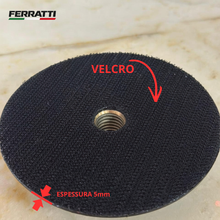 Prato Emborrachado Pequeno 100mm 4" / Borracha Super Flexível para Lixadeira Rosca M14 - FERRATTI