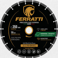 Disco de Corte Diamantado 350mm MÁRMORE / GRANITO - FERRATTI