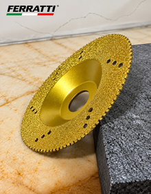 Disco Diamantado Eletrolítico FERRATTI para Corte e Desbaste de Pedras 100mm