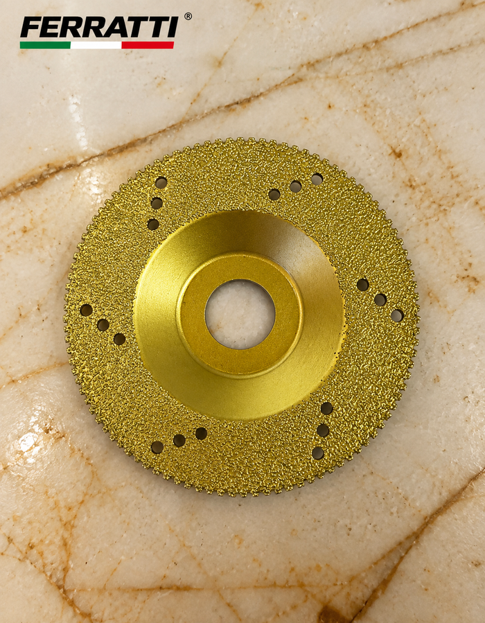 Disco Diamantado Eletrolítico FERRATTI para Corte e Desbaste de Pedras 100mm
