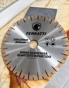 Serra Diamantada Silenciosa Premium 350mm Mármore / Quartzito - FERRATTI