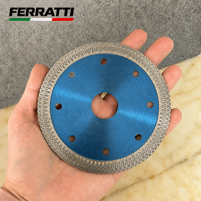 Disco Diamantado Ultrafino 110mm Turbo Contínuo Premium para Porcelanato, Mármore e Granito – Ferratti