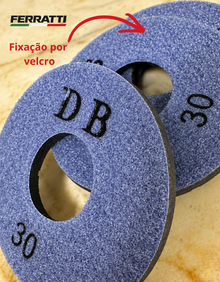 Kit 3 Lixas D’Água Diamantada para Desbaste de Pedras FERRATTI – Grãos 30, 50 e 100