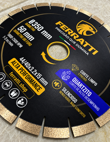 Disco de Corte Diamantado 350mm Silencioso QUARTZITO - FERRATTI